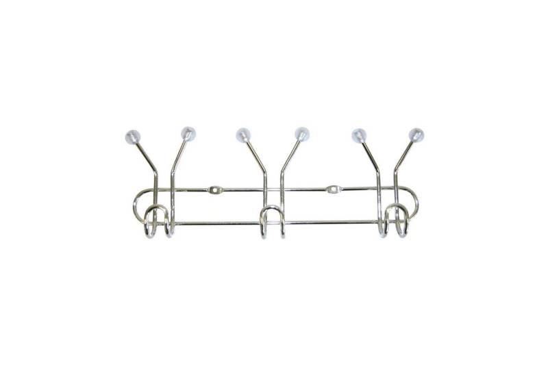 TOP STAR Garderobenleiste, verchromt 9 Haken, mit Softball 25.5 cm transparent von TOP STAR