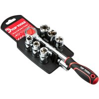 8 tlg. Ratsche mit Steckschlüssel Set 1/2 von TOP TOOLS