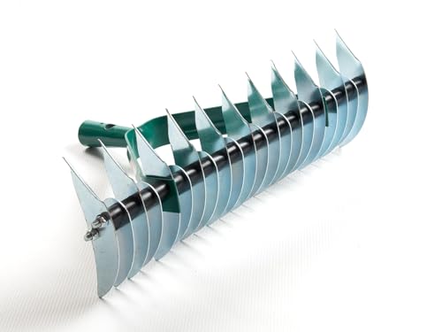 Rasenbelüfter Handvertikutierer 35cm Schneidrechen Vertikutierer Rasenlüfter Harke Rechen von TOP TOOLS