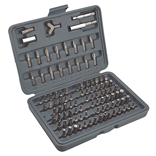 TOP TOOLS 100 Stück Multibit- Schraubendreher-Set 100-tlg. - Pro Schrauber Bit Set - Torx Phillips Pozidriv Flachschraubendreher-Bits - 25 mm Länge, 1/4" Sechskantschaft, mit Spender-Box TOP TOOLS 100 Stück Multibit- Schraubendreher-Set 100-tlg. - Pro Schrauber Bit Set - Torx Phillips Pozidriv Flachschraubendreher-Bits - 25 mm Länge, 1/4" Sechskantschaft, mit Spender-Box von TOP TOOLS