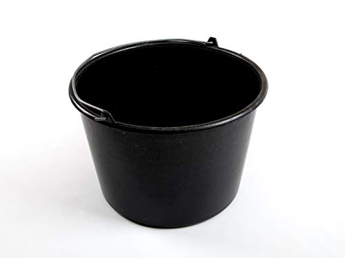 TOP TOOLS 20 Liter Baueimer Mörteileimer Wassereimer Putzeimer Kübel Eimer schwarz (1) von TOP TOOLS
