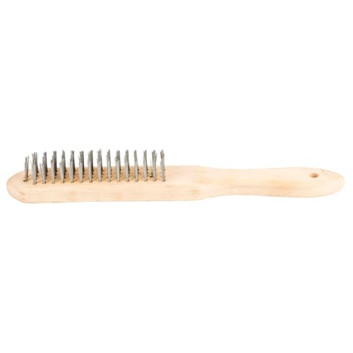 TOP TOOLS Drahtbürste 4-reihig, Stahlborsten, Holzgriff, Handbürste für Metall, Rost, Schweißnähte, Reinigung von Grill, Werkstatt und Haushalt, 285 mm TOP TOOLS Drahtbürste 4-reihig, Stahlborsten, Holzgriff, Handbürste für Metall, Rost, Schweißnähte, Reinigung von Grill, Werkstatt und Haushalt, 285 mm von TOP TOOLS