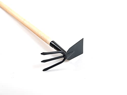TOP TOOLS Gartenhacke mit Stiel Handgrubber Jätegrubber Unkraut Jäter 110cm PR von TOP TOOLS