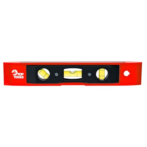 Wasserwaage Rot mit Magnet 23 cm lang von TOP TOOLS