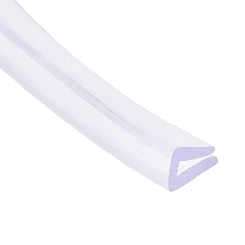 TOP-VIGOR Zierleiste, transparente PVC-U-Dichtung, Kantenschutzfolie, passend für 3–5 mm Kanten, 3 m Länge, 0,28 cm Höhe von TOP-VIGOR