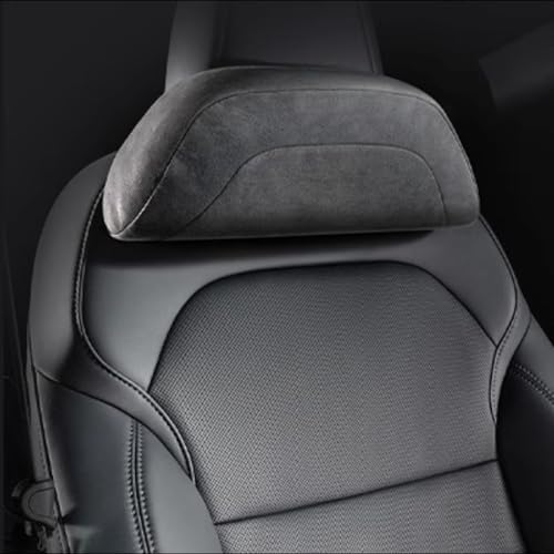 TOPABYTE Auto-Kopfstützenkissen zum Fahren, Weichheit, ergonomisches Design, universelles Reise-Nackenkissen für die meisten Autos, Bürostühle, Gaming-Stühle mit extra Füllung, Baumwolltasche (Schwarz von TOPABYTE