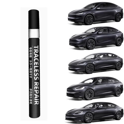 TOPABYTE Lackstift für Tesla Model Y Juniper Model 3 Highland Model X Model S Grau Autolack Autokratzerreparatur Autolackkratzer Ausbesserungslacke, Stealth Grey - PN01 von TOPABYTE
