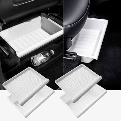 TOPABYTE Sitz Organizer für Tesla Model Y 2020-2024 Aufbewahrungsbox Doppelter Verdeckter Ablagefach unter dem Sitz mit Deckel, Wasserdichtes TPE Schubladenfach Zubehör, Weiß, 2PCS TOPABYTE Sitz Organizer für Tesla Model Y 2020-2024 Aufbewahrungsbox Doppelter Verdeckter Ablagefach unter dem Sitz mit Deckel, Wasserdichtes TPE Schubladenfach Zubehör, Weiß, 2PCS von TOPABYTE