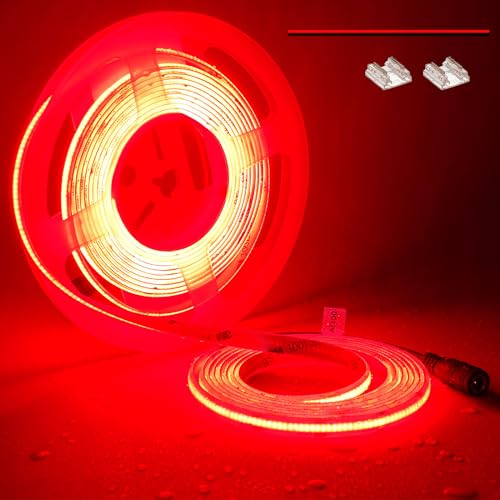 TOPAI 12V COB LED Streifen 5M Rot Wasserdicht IP65 Selbstklebend 480LEDs/M Hohe Dichte Flexibles LED strip Schneidbar für Aussenbereich Umgebungsdekoration TOPAI 12V COB LED Streifen 5M Rot Wasserdicht IP65 Selbstklebend 480LEDs/M Hohe Dichte Flexibles LED strip Schneidbar für Aussenbereich Umgebungsdekoration von TOPAI