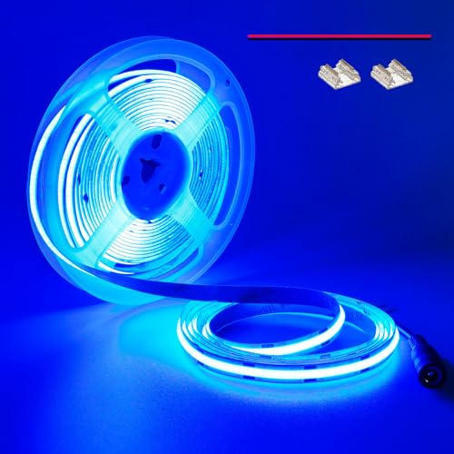 TOPAI 12V COB LED Streifen Blau 5M 480LEDs/M Hohe Dichte keine dunklen Flecken IP20 Innen Light Strip für DIY Wohn, Kommerziell, Industriell Beleuchtungsprojekt von TOPAI
