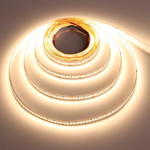 TOPAI LED Streifen 5M 4000K Sehr Hell 11000 Lumen, 24V LED Strip Naturweiß Selbstklebend 20W/M, SMD2835 LED Band Schneidbar 238LEDs/M Nicht wasserdicht für Gewerbe, Zuhause, Heimwerker von TOPAI