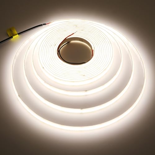 TOPAI LED Streifen Naturweiß 5M Wasserdicht Sehr Hell 11000 Lumen 20W/M, 24V LED Strip 4000K Selbstklebend 238LED/M 10mm Breite PCB, Schneidbar Diffus Gleichmäßiger Punktlos Besser als COB LED Band von TOPAI