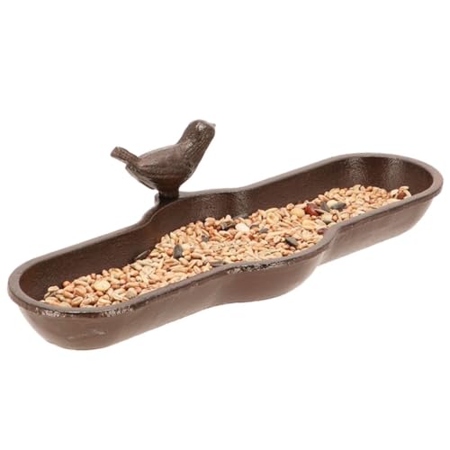 TOPANBIETER 999 Vogelbad - Wetterfest & Frostbeständig Gusseisen - Ideal für Balkon, Terrasse & Garten - In Geschenkbox von TOPANBIETER 999