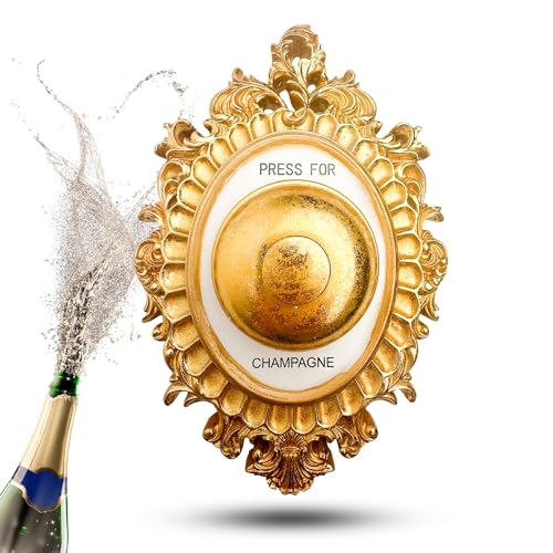 Topanbieter999 Champagnerklingel Wanddeko gold tolle Geschenkidee für Champagner-Liebhaber als echte Klingel im edlen Design von TOPANBIETER 999