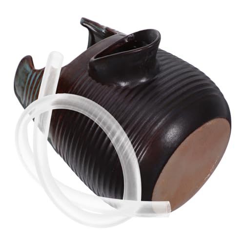 TOPBATHY 1 Satz Keramischem Wasserfall Topf für Teich und Aquarienlandschaften Kreative Dekoration mit Integriertem Zirkulationssystem für Pflanzen Garten und Innenbereich von TOPBATHY