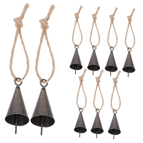 TOPBATHY 1 Satz Retro-Trompetenglocke hängende weihnachtsglocken Türklingel aus Metall alte Kuhglocke Hundeglocke Schlittenglocke alte Glocke Glocken basteln Eisen Golden von TOPBATHY