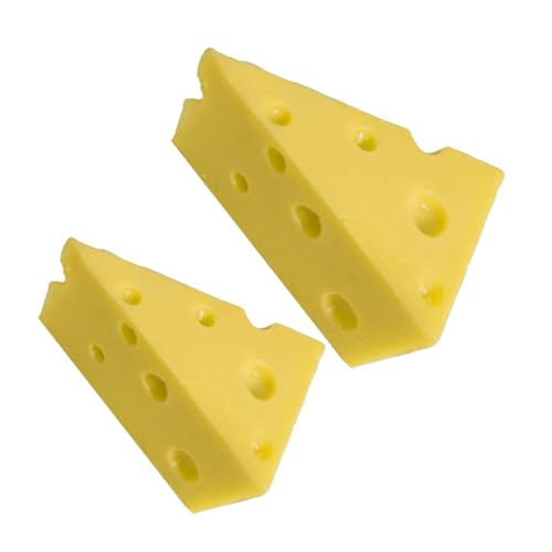 TOPBATHY 2 Stück Simulierte Käsestatue Käsemodell Ornament Für Die Inneneinrichtung Realistische Käse-requisiten Für Die Fotografie Künstliche Käse-ornamente von TOPBATHY