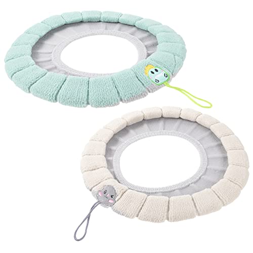 TOPBATHY 1 Satz Toilettenmatte Deckel Wiederverwendbar Wc-sitzbezug Sitzkissen Sieb Tank Badematten Für Badezimmer Bolzen Gewärmter Sitz Töpfchen-Trainings-toilettensitz Pads Polyester 2st von TOPBATHY
