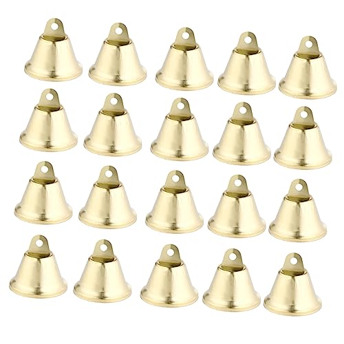 TOPBATHY 1 Satz Weihnachtsglocken DIY Jingle Bells Für Haustiere Handgefertigte Metallglocken Dekorationen Und Katzen Und Hundebellenglocken Goldfarben 40 Stück von TOPBATHY
