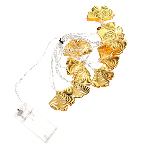 TOPBATHY 1 String String Leaf Light LED Streifen Licht Girlande Lichterkette Ginkgo Dekorationen Lichter Wie Pendelleuchte Kerze Weihnachtsdekor Farbe Festoon Lametta Metall Golden von TOPBATHY