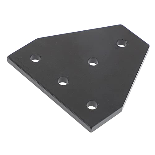 TOPBATHY 1 Stück 3D Druckerzubehör 5 Loch Verbindungsplatte Geformtes 3D Druckerzubehör Einfache Verbindungsplatte Eckcode Für 3D Drucker 3D Druckerteile Aluminiumlegierung Schwarz von TOPBATHY