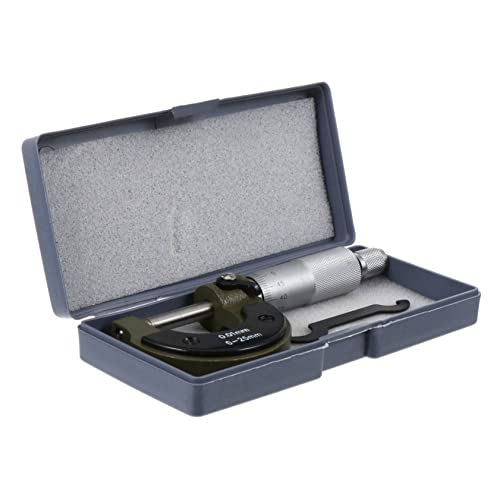 TOPBATHY 1 Stück Mikrometermikrometer Messgerät äußere Bremssättel Holzbearbeitung Analog werkzeug Durchmesser Mikrometer Präzision außerhalb Mikrometer Außenmikrometer Kohlenstoffstahl von TOPBATHY