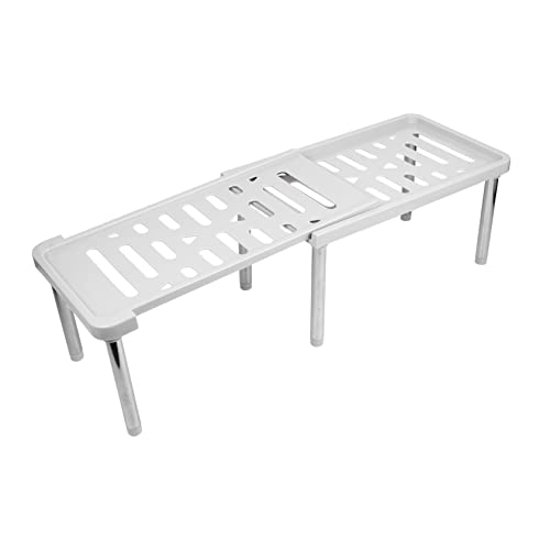 TOPBATHY 1 Stück Multifunktionaler Ausziehbarer Küchen und Badezimmer Organizer Verstellbares Regal für Haushaltsgegenstände Schuhe Geschirr und Kleidung Platzsparend für Schrank und von TOPBATHY