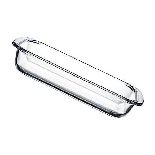 TOPBATHY 1 Stück Temperiertes Glasbackblech Transparentes Mikrowellenbackgeschirr Hitzeresistent für Ofen Mikrowelle Leicht zu Reinigen Sicher für Reisgerichte von TOPBATHY