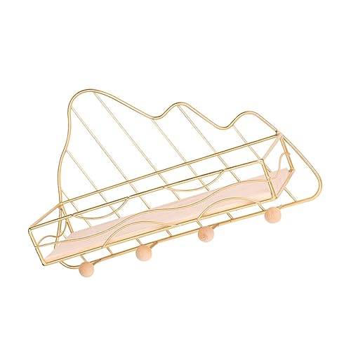 TOPBATHY 1 Stück Wandmontiertes Eisenregal mit Haken Kreatives Aufbewahrungsregal für Zuhause TOPBATHY 1 Stück Wandmontiertes Eisenregal mit Haken Kreatives Aufbewahrungsregal für Zuhause von TOPBATHY