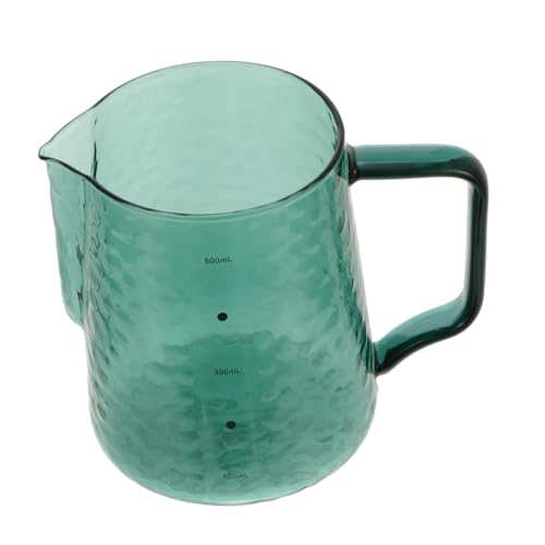TOPBATHY Tragbare 500ml Glas Kaffeekanne Dosen Server Küche Werkzeug Gehämmert Textur Grün von TOPBATHY