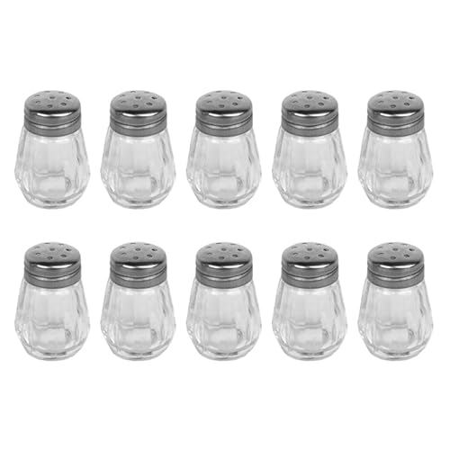 TOPBATHY 10 StüCk Mini Salzstreuer Und Pfefferstreuer Set, Praktische GewüRzbehäLter FüR Grillen, Camping Und KüChe, Transparentes Design FüR Unterwegs von TOPBATHY
