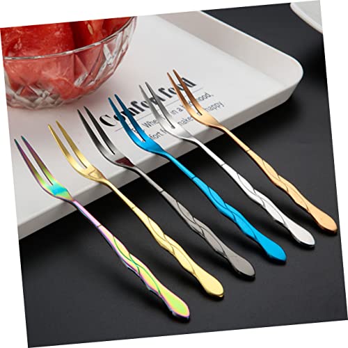 TOPBATHY 10 Stück Edelstahlgabeln Fruitella-Menügabeln Stahl-Minigabel Zinkengabeln Mini-Obstgabeln Obstpicker Für Party-Obstpicker Wiederverwendbare Obstpicker Edelstahl TOPBATHY 10 Stück Edelstahlgabeln Fruitella-Menügabeln Stahl-Minigabel Zinkengabeln Mini-Obstgabeln Obstpicker Für Party-Obstpicker Wiederverwendbare Obstpicker Edelstahl von TOPBATHY