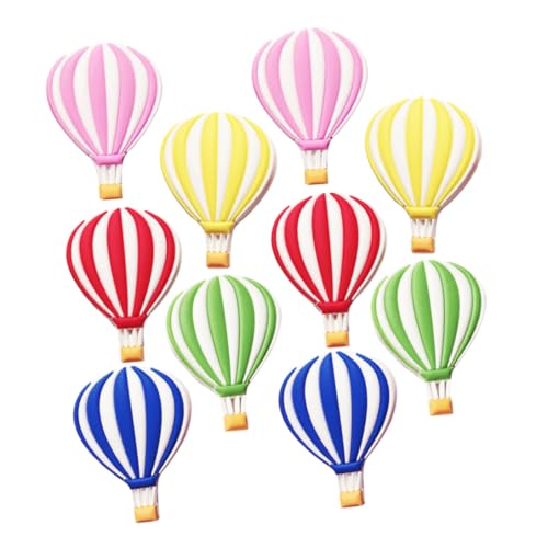 TOPBATHY 10 Stück Kühlschrankmagnete Hot Air Balloon aus Synthetischem Harz Bunte Heißluftballon Deko Vielseitig für Kühlschrank Whiteboard Büro und Zuhause Leicht zu Reinigen Praktisch von TOPBATHY