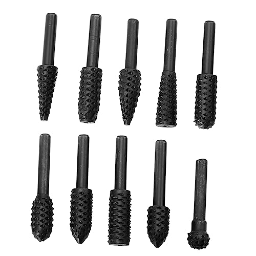 TOPBATHY 10 Stück Teiliges Set Rotierende Frässtifte für Holzverarbeitung Präzise Schnitz und Polierwerkzeuge Geeignet für Anfänger und Profis zum Gravieren und Schleifen von Holz von TOPBATHY