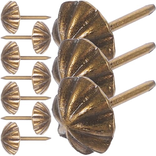 TOPBATHY 100 Stück Dekorative Polsternägel Bronze Möbel Tacks für Diy Projekte Leicht und Bruchsicher für Sofas und Möbelrenovierungen von TOPBATHY