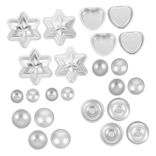 TOPBATHY 12 Stück Kuchenform Eisformen Kerzenformen Form für Badekugeln Badekugel-Form Badeseife Schimmel Formen für die Eisherstellung Handwerk Formen Backzubehör Aluminiumlegierung Silber von TOPBATHY
