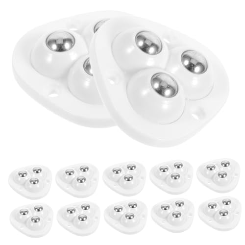 TOPBATHY 12 Stück Mini Drehung Leise und Kratzfest Selbstklebende Möbelrollen für Aufbewahrungsboxen Kleine Haushaltsgeräte und Müllbehälter Vielseitige Transporthilfe von TOPBATHY