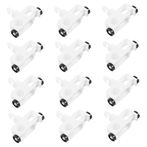 TOPBATHY 12 Stück Teiliges Vertikaljalousien Ersatzteile Gardinenrollen Träger für Reibungsloses Gleiten Robuste Halterung Einfache DIY montage für Wohn Bürofenster von TOPBATHY