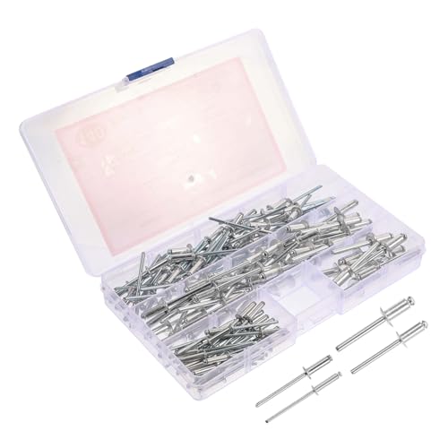 TOPBATHY 140 Stück Teiliges Aluminium Blindnieten Sortiment Popnieten Flachkopf Leicht Robust mit Aufbewahrungsbox für Metall Reparatur und Montage TOPBATHY 140 Stück Teiliges Aluminium Blindnieten Sortiment Popnieten Flachkopf Leicht Robust mit Aufbewahrungsbox für Metall Reparatur und Montage von TOPBATHY