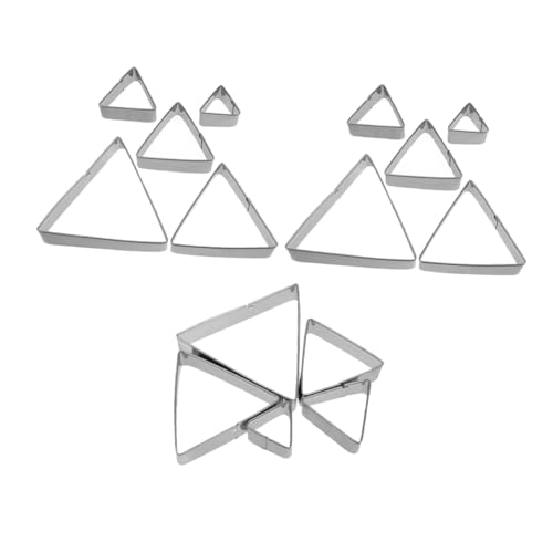 TOPBATHY 15 Stück Teiliges Dreieck Ausstecher Set aus Edelstahl Geometrische Backformen Langlebige Keksausstecher für Fondant Brot Professionelles Backzubehör für DIY Backen TOPBATHY 15 Stück Teiliges Dreieck Ausstecher Set aus Edelstahl Geometrische Backformen Langlebige Keksausstecher für Fondant Brot Professionelles Backzubehör für DIY Backen von TOPBATHY