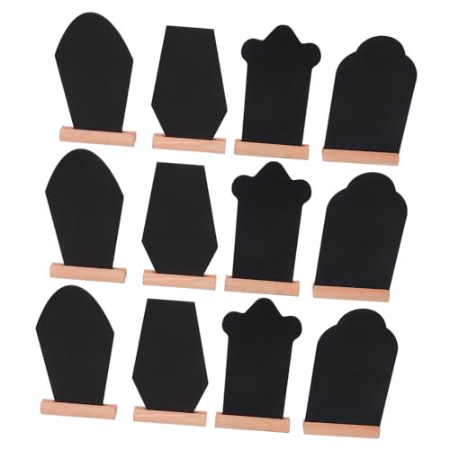 TOPBATHY 16 Stück Teiliges Mini Kreidetafel mit Doppel Seiten Abwischbare Tisch Kreidetafeln in Sargform Vielseitige Küchen und Shop Nachrichtentafeln Leichte Wandmontage für Hochzeiten und von TOPBATHY