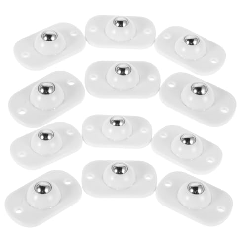 TOPBATHY 16 Stück Teiliges Selbstklebende Mini kugelrollen Drehbar Geräuscharm Universalrollen für Möbel Küchengeräte Mülleimer Vielseitige Flachrollen zur Einfachen Montage von TOPBATHY