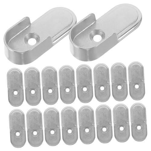 TOPBATHY 18 Stück Teiliges Kleiderschrank Rod Halter Robuste Metallkleiderstangen Halterungen für Einfache Wandmontage Einsetzbar für Verschiedene Stangen von TOPBATHY