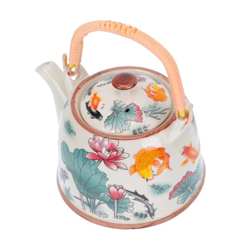 TOPBATHY 1Stk Keramik-Teekanne Blumen-Teekanne Teekessel für den Herd wassekocher wassserkocher Vintage-Dekor Teekanne Keramik hitzebeständiger Wasserkocher Jahrgang Wasserflasche Tasse von TOPBATHY