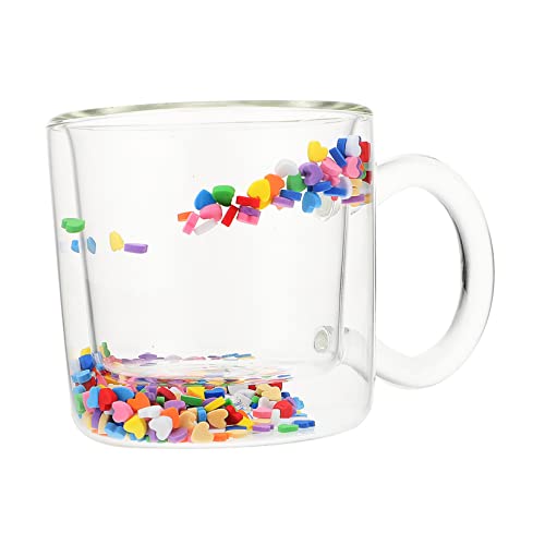 TOPBATHY 1Stk doppelwandiges Glas Heißwasserbecher Zahnputzbecher klarer Becher the office mug Glasbecher schnapsgläser Wassergläser Kaffeetasse Home-Becher Heimfeld kreative Tasse Mädchen von TOPBATHY