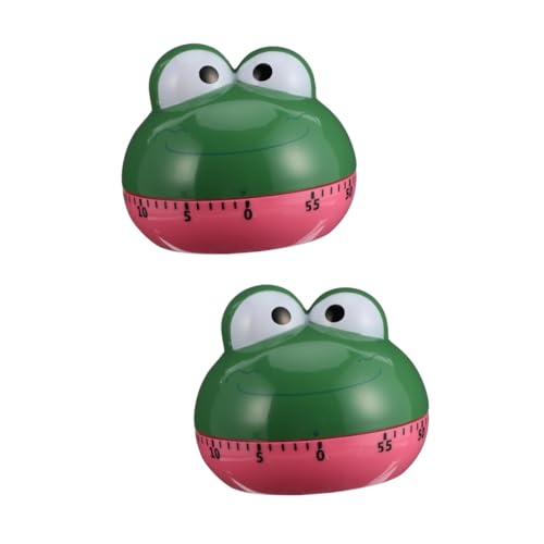 TOPBATHY 2 STK mechanische Zeitschaltuhr The Cook die köchin Spieltimer 60 Minuten Frosch-Timer Kinderwecker Haargummis Timer aufziehen Küchenerinnerung Handbuch Uhrwerk abgeben Student von TOPBATHY