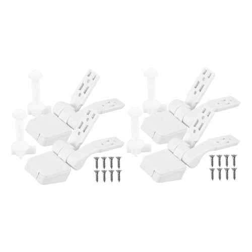 TOPBATHY 2 Sätze Scharnier für Toilettensitze Toilettensitzscharniere reparieren WC-Sitz Halterung Ersatz -Sitzscharnierschrauben Toilettensitz-Hardware-Kit Toilettensitzhalterung Abs Weiß von TOPBATHY