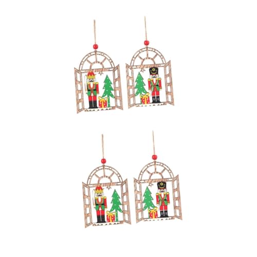 TOPBATHY 2 Sätze Teiliges Weihnachtsbaum Holz Ornament Bunter Soldat Türhänger Für Festliche Dekoration Für Weihnachten Und Neujahr Eine Lebendige 2 Stück * 2 von TOPBATHY