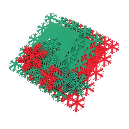 TOPBATHY 2 Sätze Weihnachts-tischsets Untersetzer Für Getränke Weihnachtsschmuck Masse Halter Batterie-led-streifenlichter Platzdeckchen Für Den Esstisch Ladeplatten Gefühlt 12 Stück * 2 von TOPBATHY