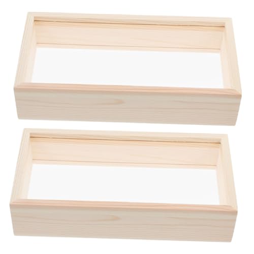 TOPBATHY 2 Stück Acryl Bilderrahmen für Getrocknete Blumen DIY Gepresste Blumen und Displayrahmen mit Klarem Schattenkasten für Dekorative Kunstwerke und Pflanzenexponate von TOPBATHY